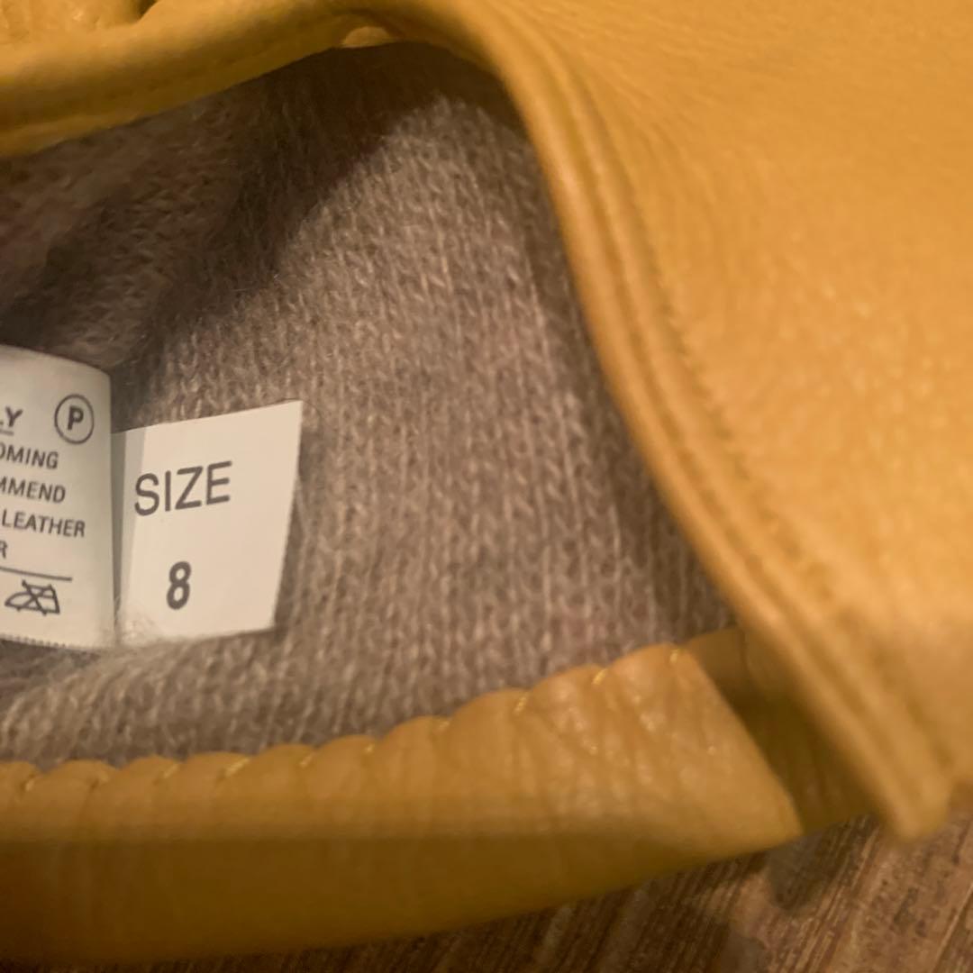 DENTS レザー手袋 コーク(イエロー)サイズ8