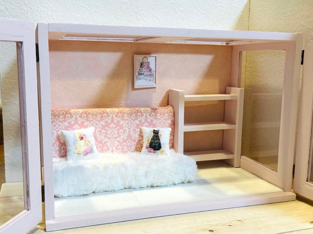 黒ゆう♡ドールキャビネット♡ベッド ドールハウス