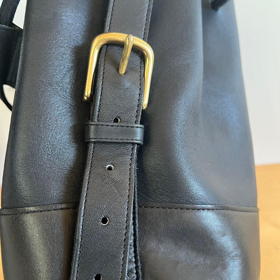 OLD COACH オールドコーチ レザー　9984 巾着　ブラック　USA製