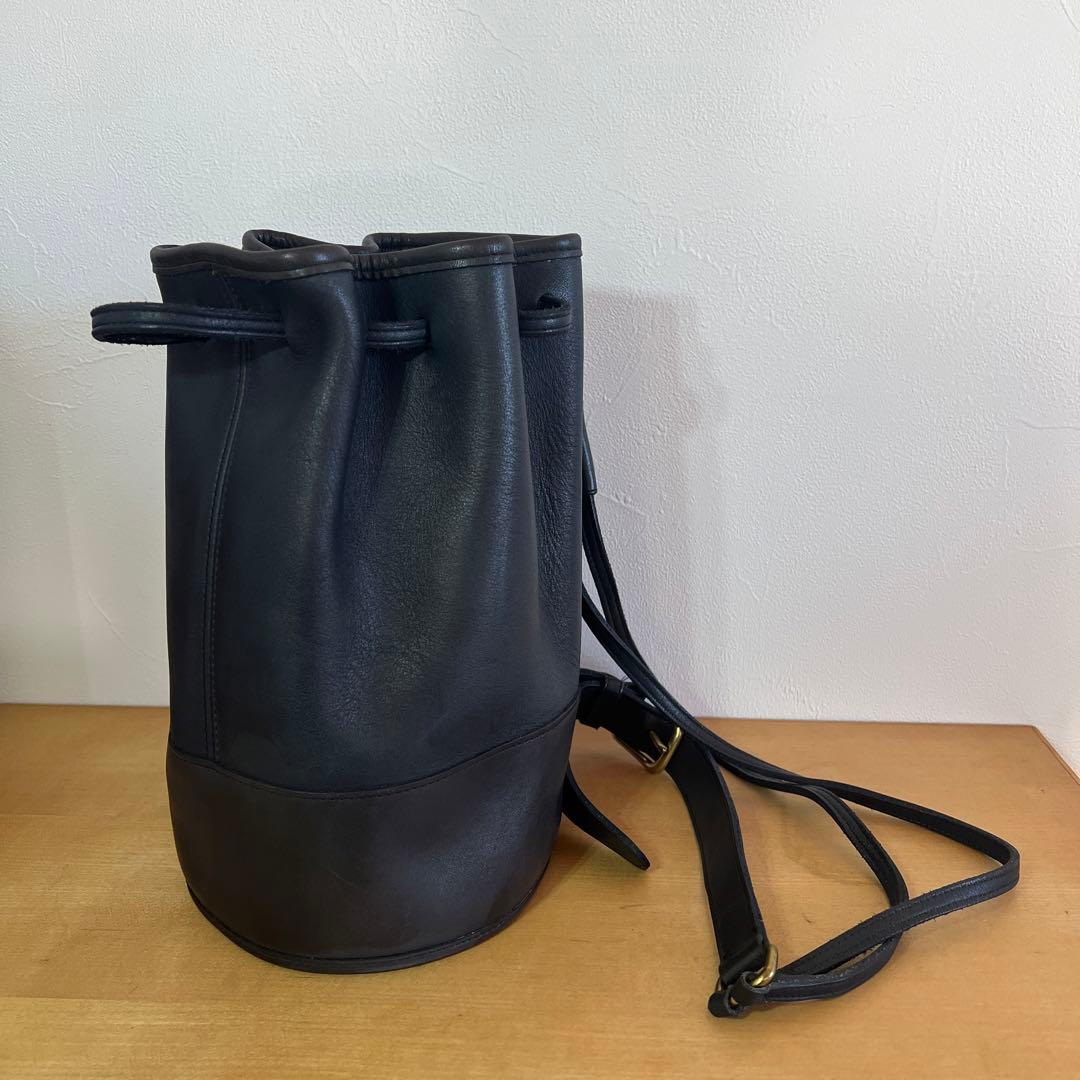 OLD COACH オールドコーチ レザー　9984 巾着　ブラック　USA製