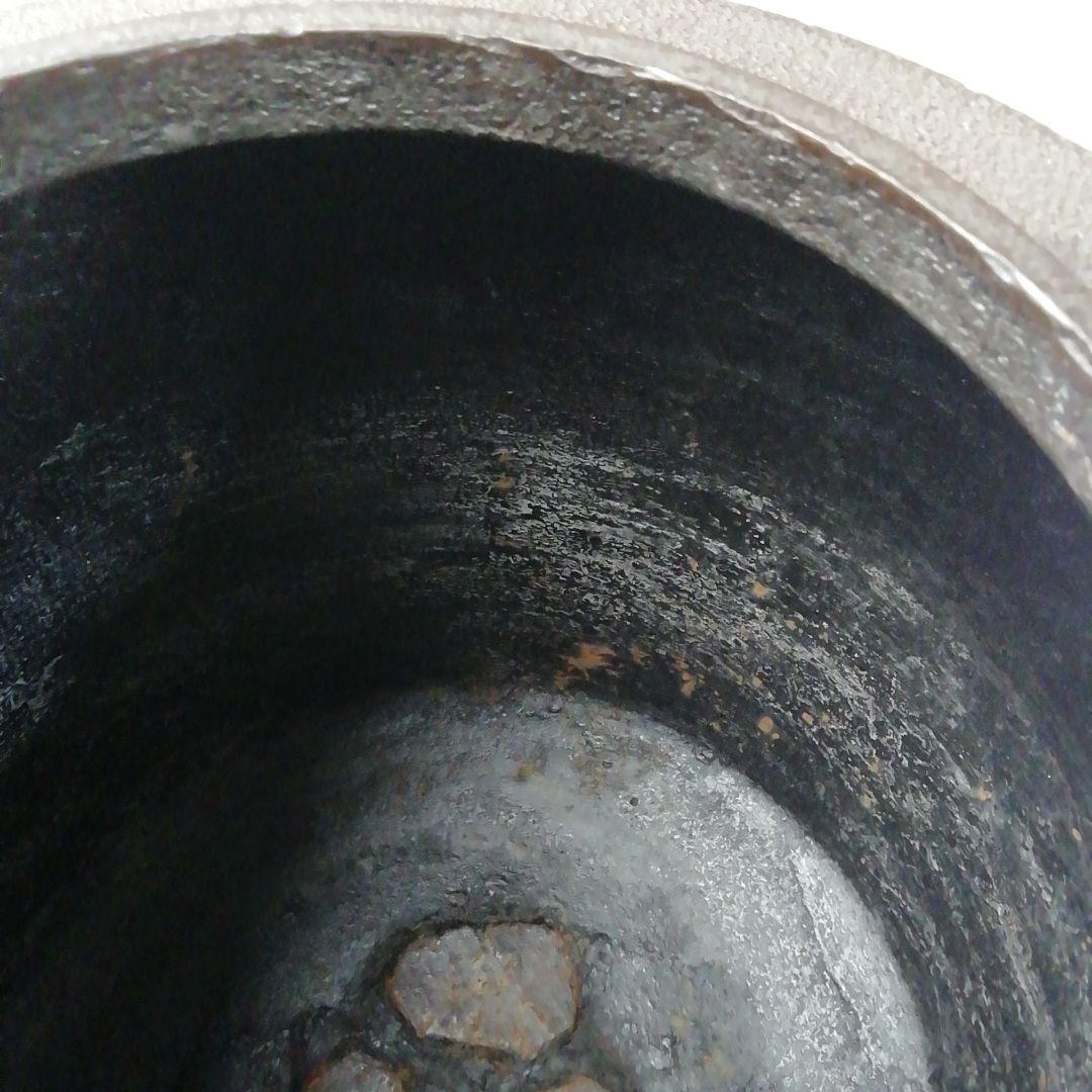 Ｗ１３２　茶釜　『松地紋　筒釜』『釜師　須藤浄義』『鉄釜』　共箱　茶道具