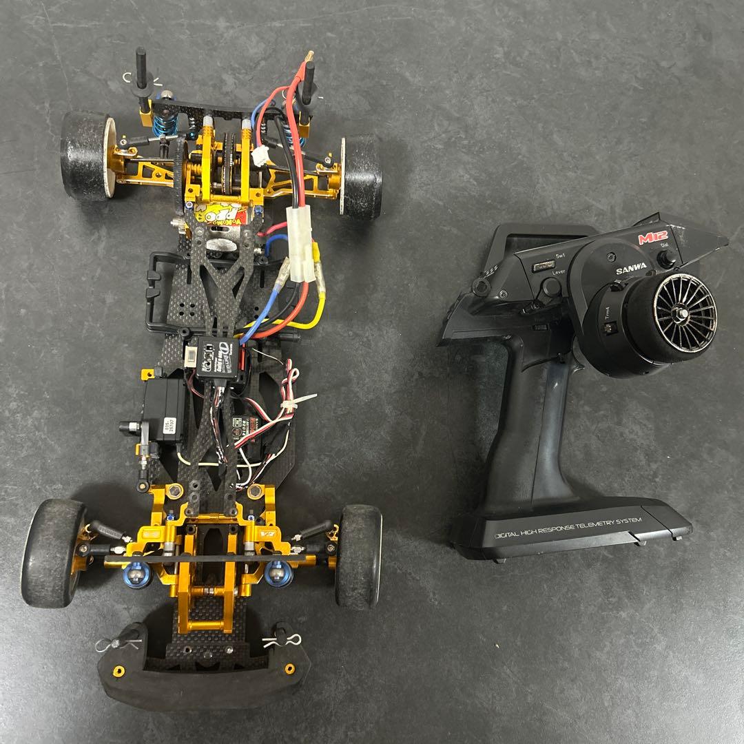 ラジドリ　TA-05 VDF　ゴールド　魔改造シャーシ　2駆　ＲＷＤ化