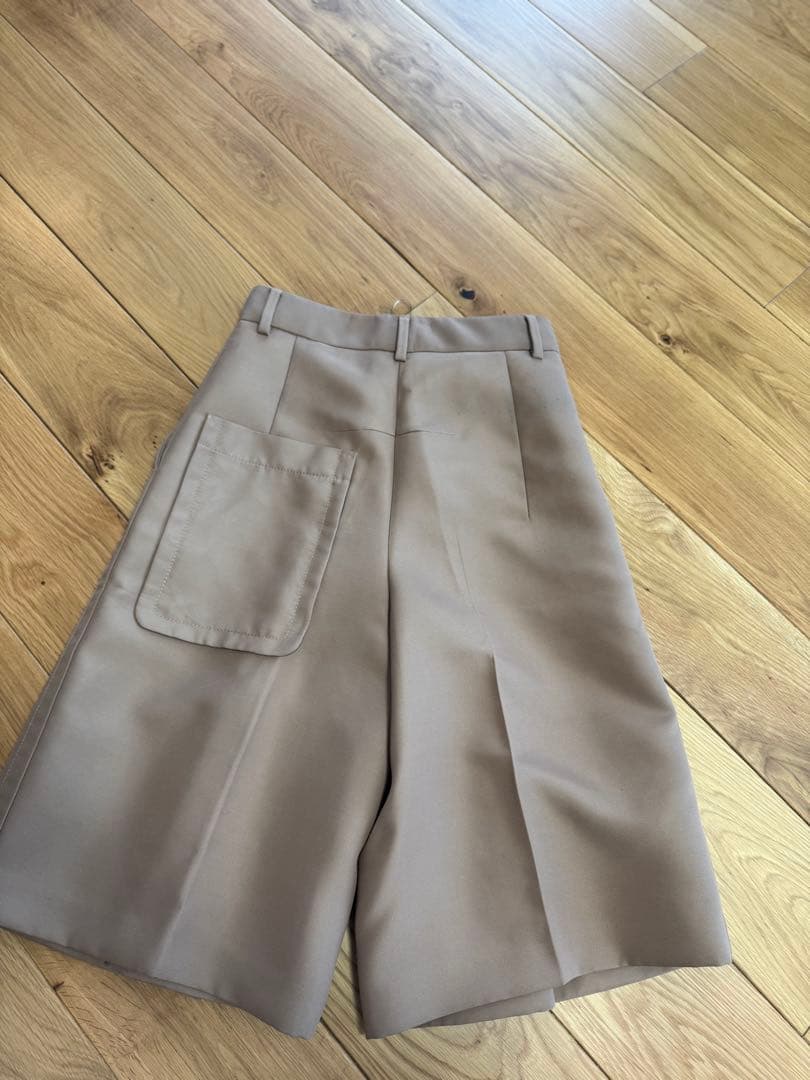 JIL SANDAR ベージュ ワイドレッグキュロット