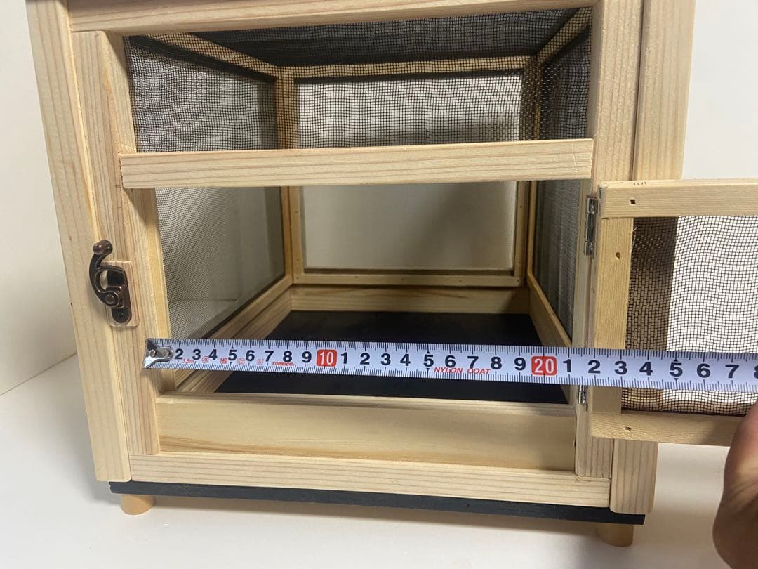 木製虫かご メッシュ窓付き　送料込み