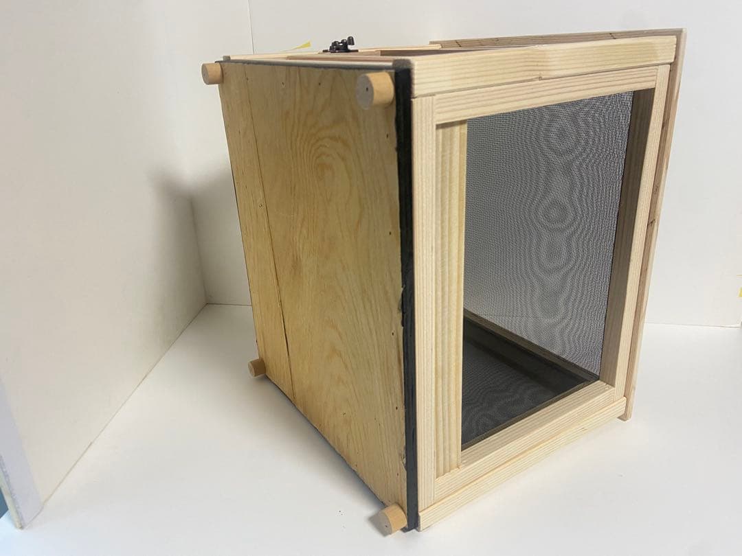 木製虫かご メッシュ窓付き　送料込み