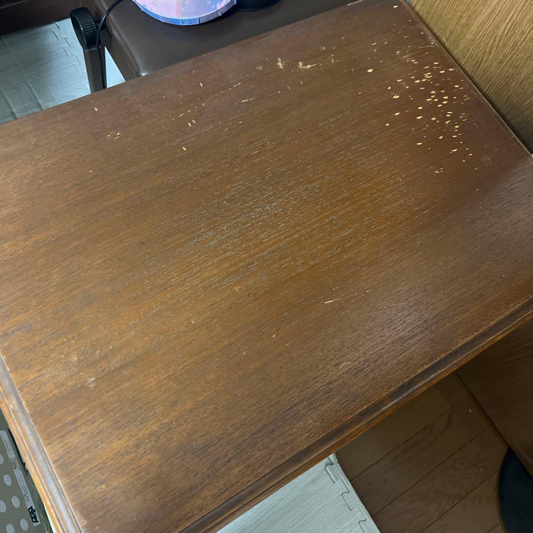 アンティーク　テーブル付き　キャビネット