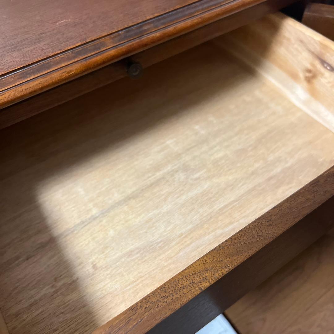 アンティーク　テーブル付き　キャビネット