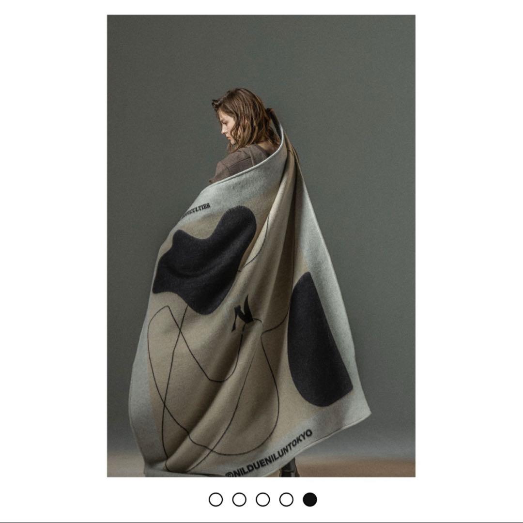 ミュージシャン NILDUE NDNU ABSTRACT ART BLANKET / BEIGE