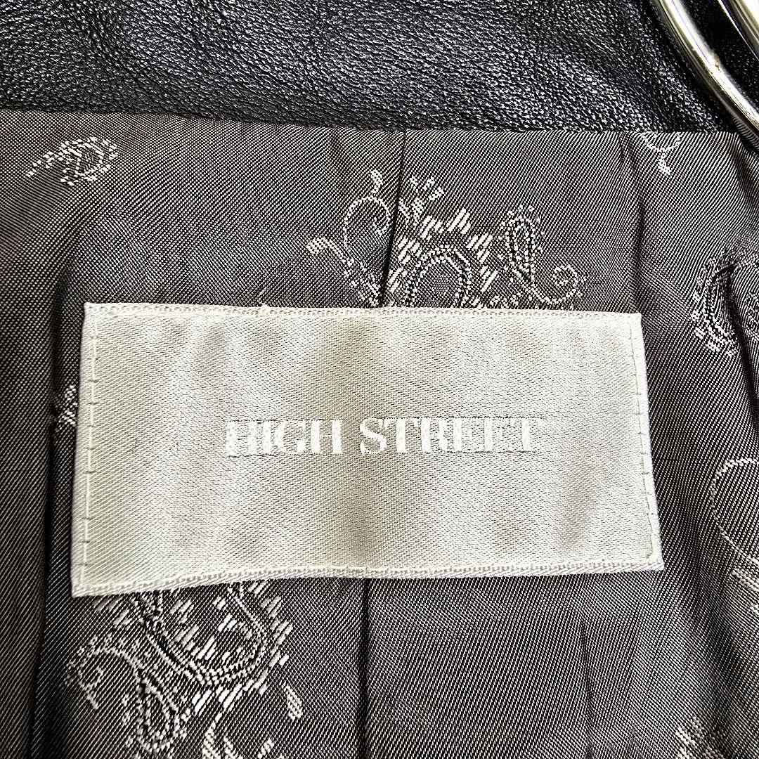 希少 ハイストリート レザージャケット シープスキン ペイズリー 本革 黒 S