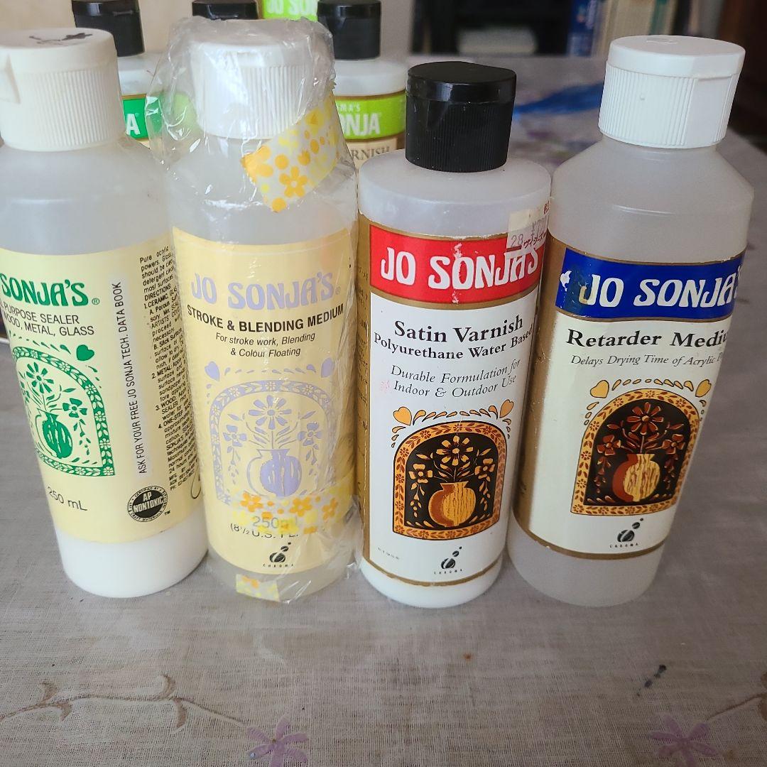 Jo Sonja's トールペイント　アクリルメディウム他28本セット+おまけ