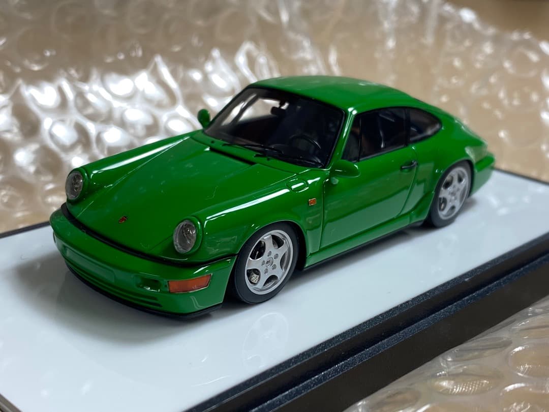 【新品同様】メイクアップ 1/43 ポルシェ964 カレラRS CS 緑