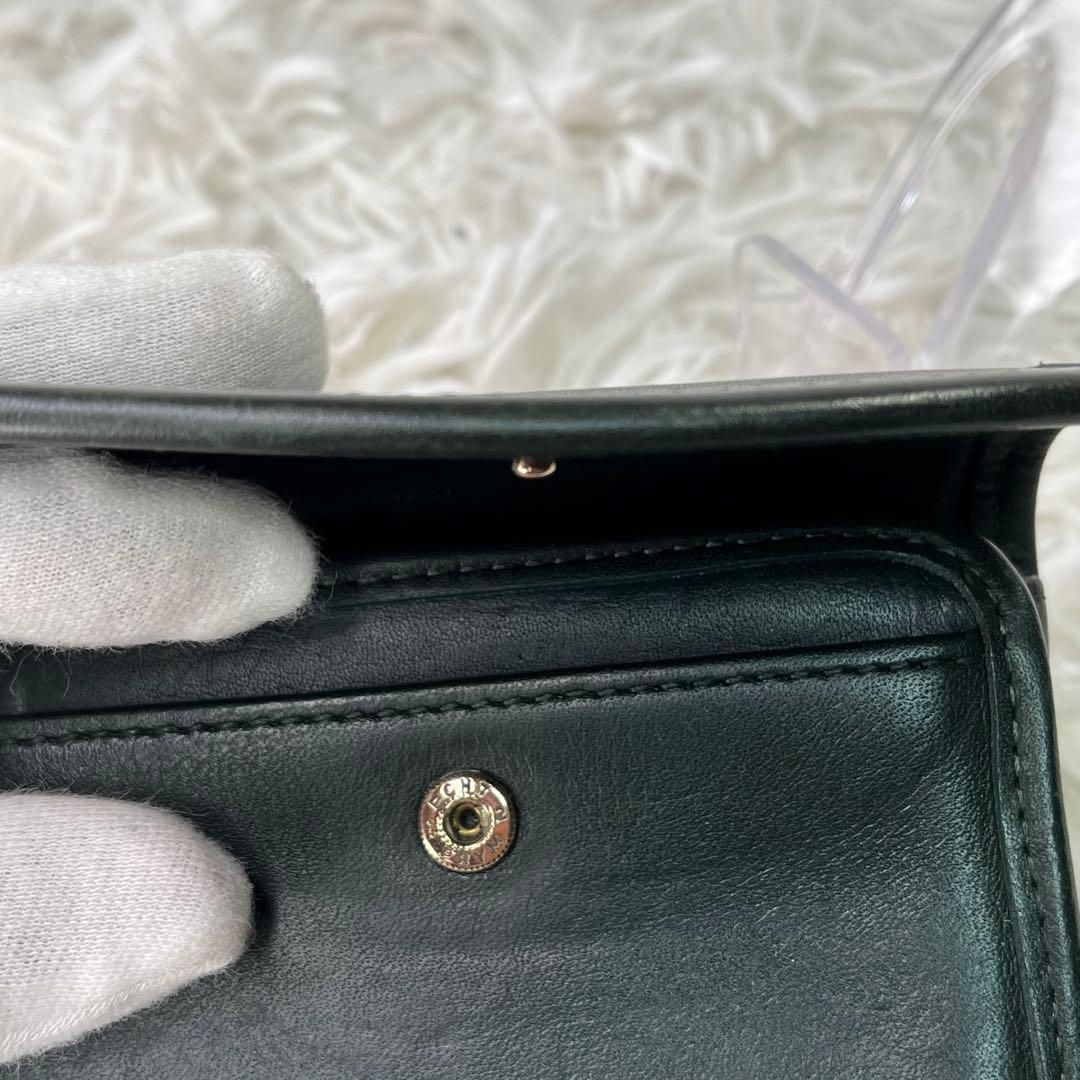 激レア✨オールドコーチ　ケース　ミニ財布　コンパクト　7219 グリーン