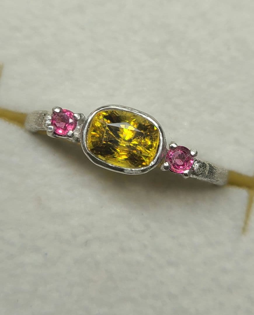 minはる★天然スフェーン★リング、ペンダントオーダー