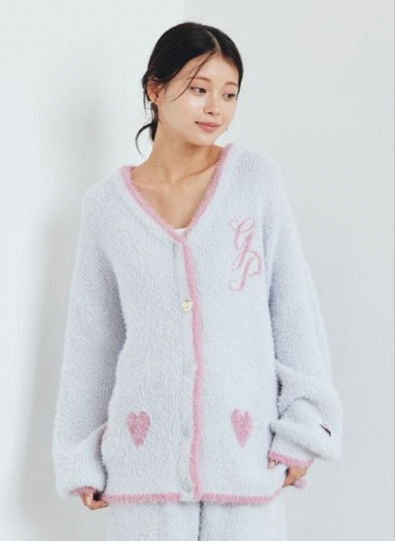 Gelato Pique ルームウェア ライトブルーカーディガン