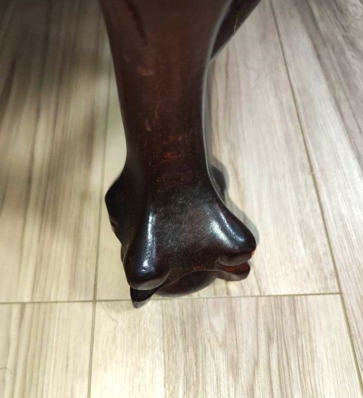 残り2脚　希少骨董　 大理石インレイ椅子　玉座　宮廷　紅木　紫檀黒檀花梨李朝　③