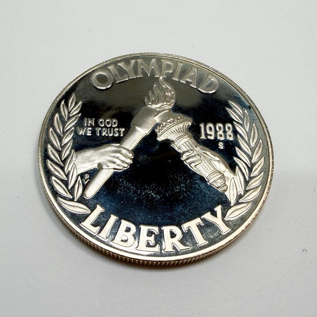 1988年 アメリカ合衆国 ソウルオリンピック 記念 1ドル 銀貨