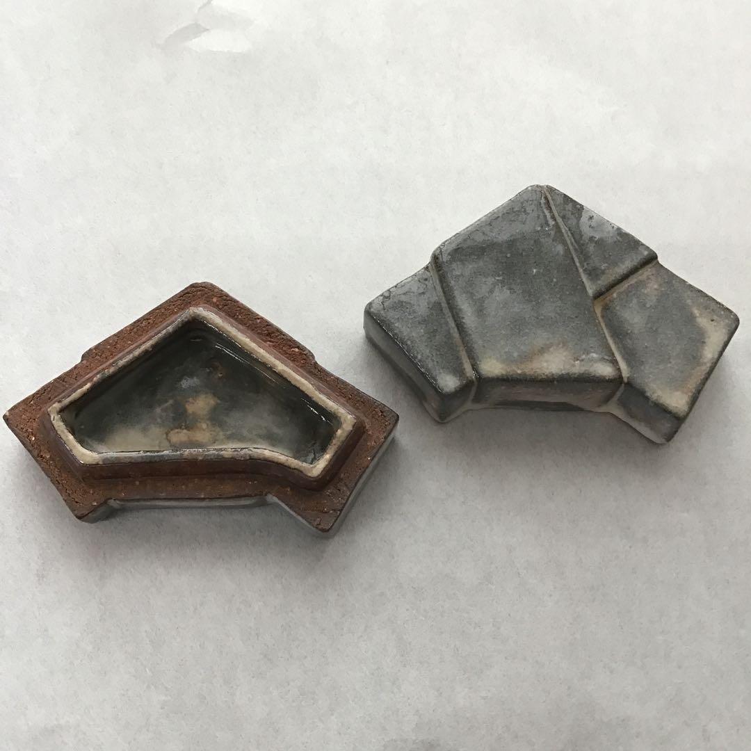 茶道具　萩焼「結文」　香合　田原陶兵衛作　栞　共箱　S79KG