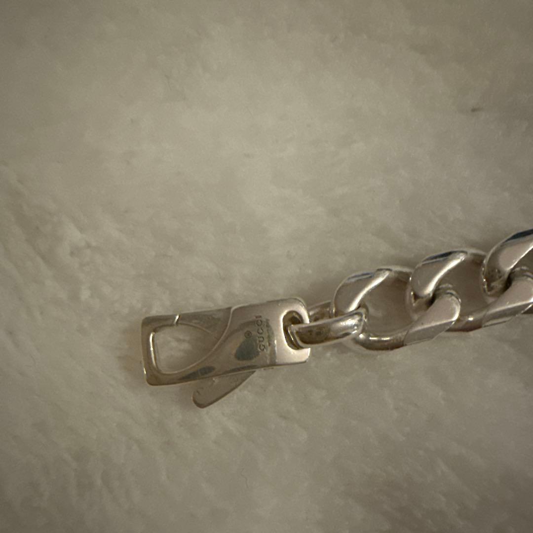 【美品】GUCCI シルバーチェーンブレスレット