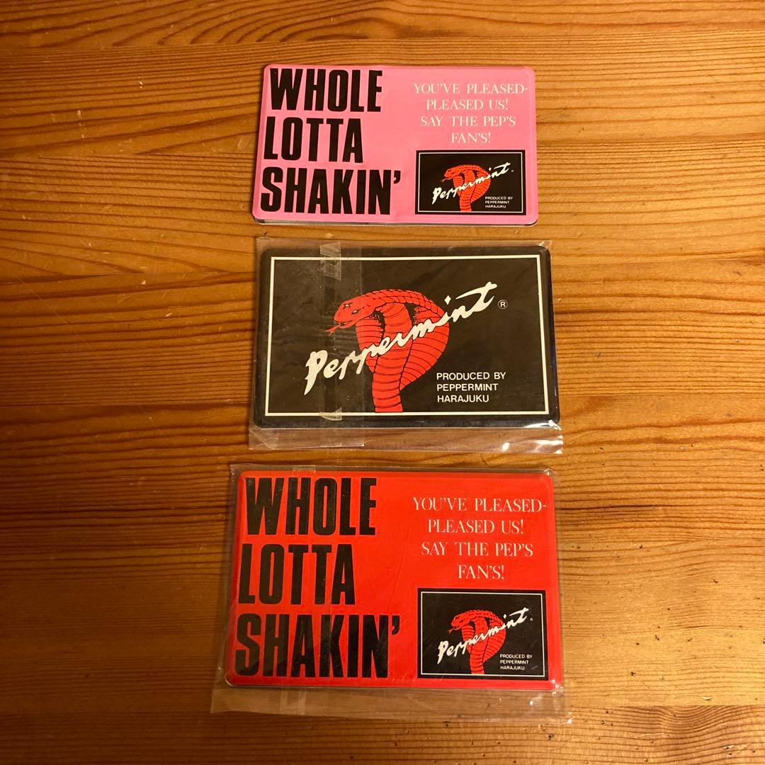 80年代当時物 ペパーミント　ハンドミラー&メモ帳　5点セット　ロカビリー