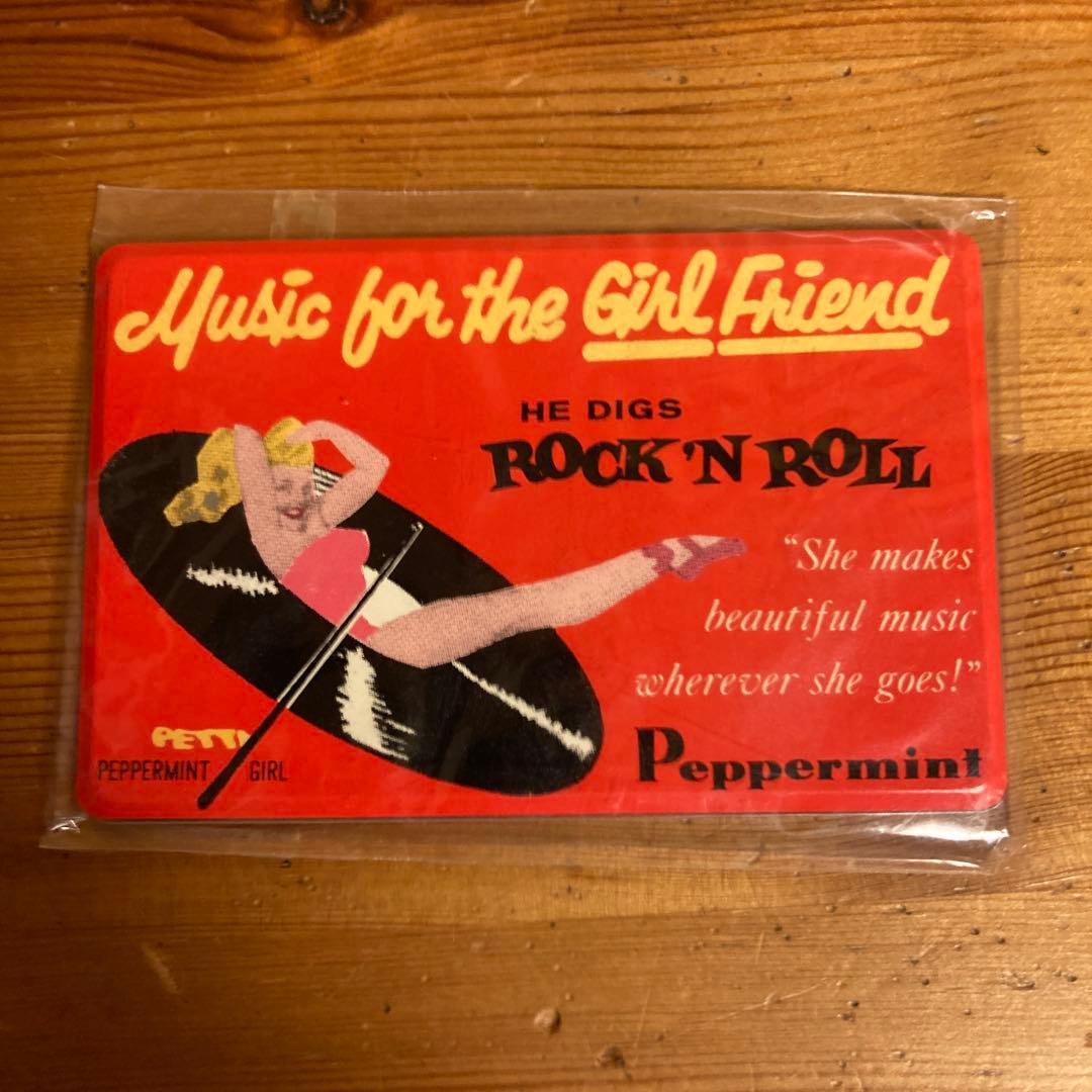 80年代当時物 ペパーミント　ハンドミラー&メモ帳　5点セット　ロカビリー