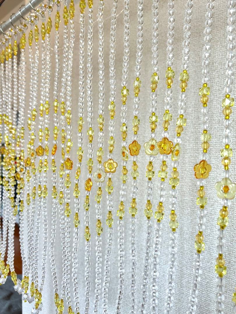 Tamaのれん　ビーズのれん　ビーズカーテン　フラワービーズのれん　珠のれん