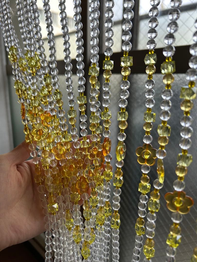 Tamaのれん　ビーズのれん　ビーズカーテン　フラワービーズのれん　珠のれん