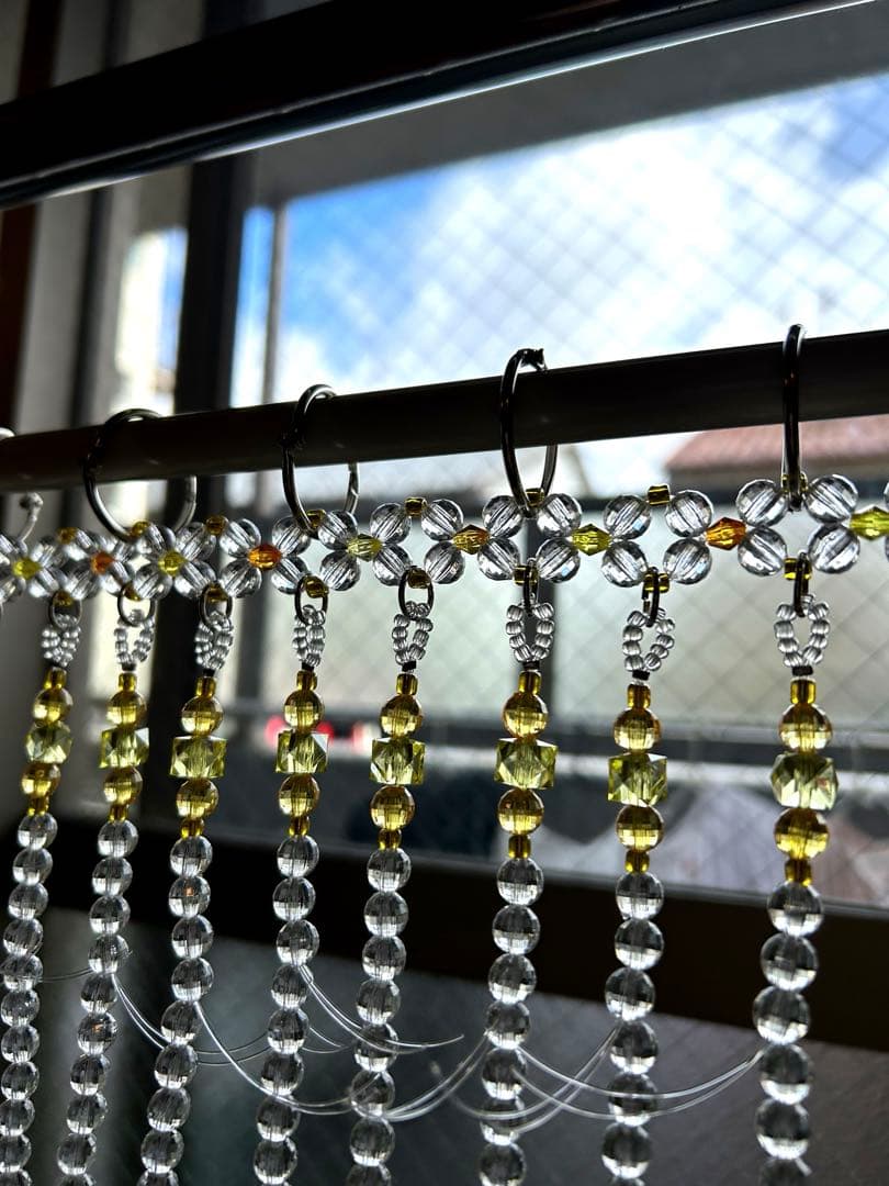 Tamaのれん　ビーズのれん　ビーズカーテン　フラワービーズのれん　珠のれん