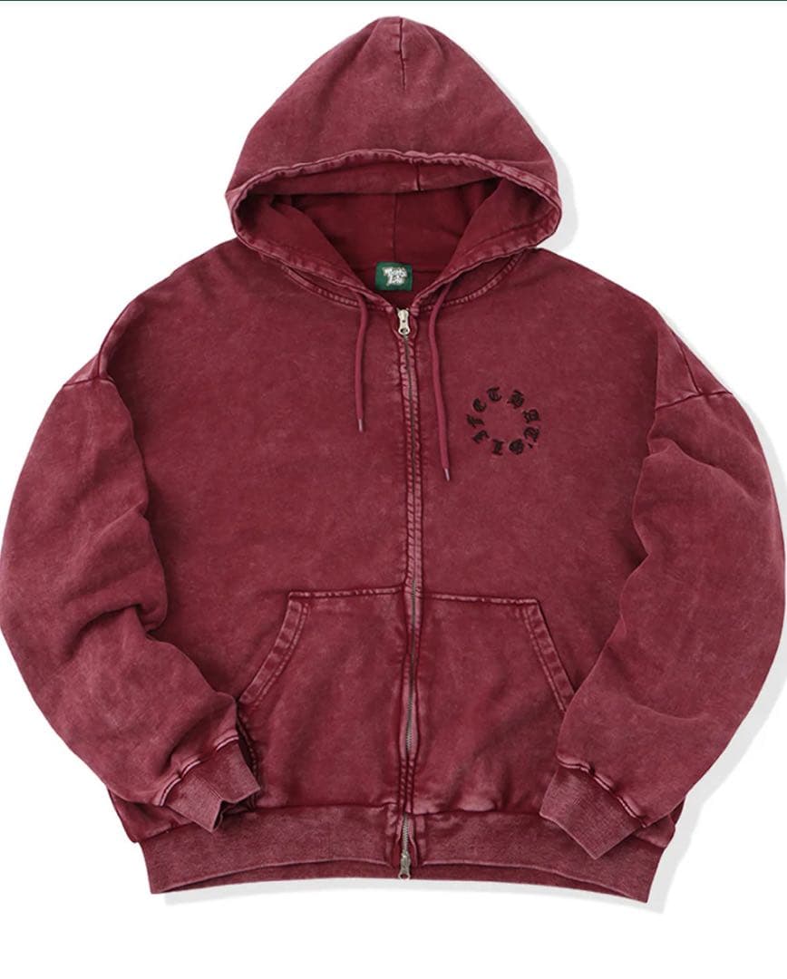 that's life ジップパーカー　ワインレッド