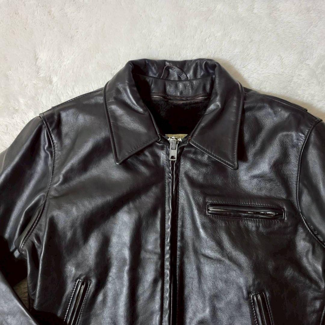 希少42サイズ✨ Schott 652H ホースハイド ライダーストラッカー 黒