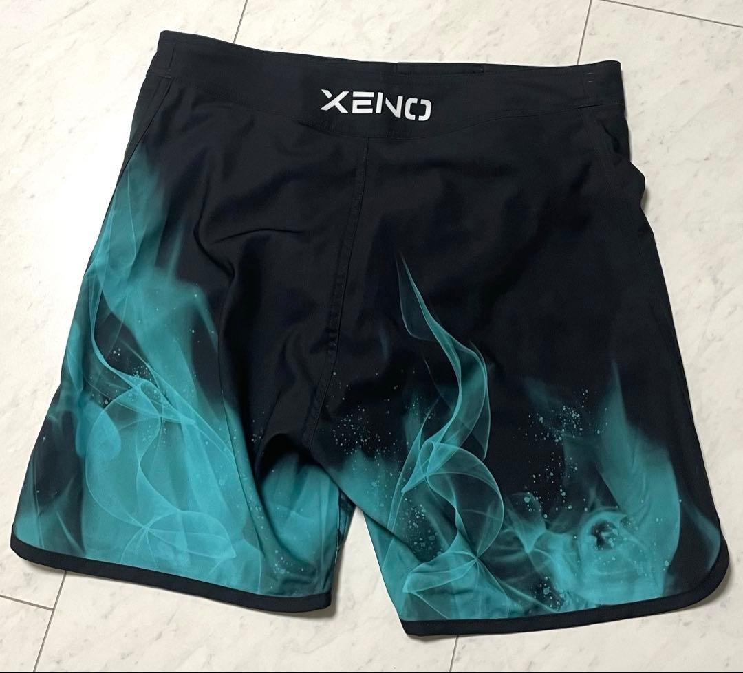XENO サーフパンツ FLAME BLACK BLUE Lサイズ