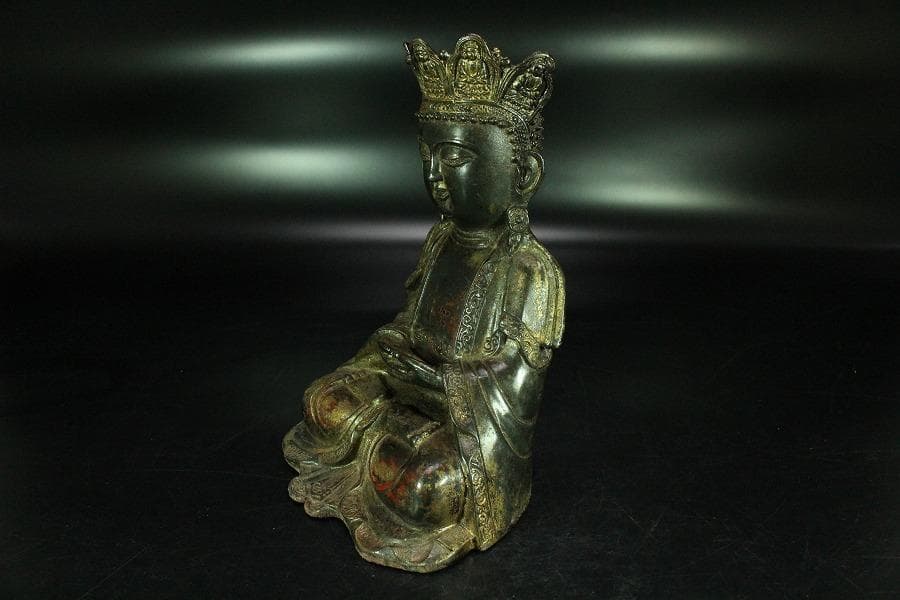 仏教美術 中国美術 仏像 古美術(K-LC975)