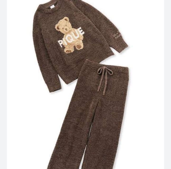 【️新品未使用タグ無し】ジェラピケ パウダーメランジベアジャガードプルオーバー