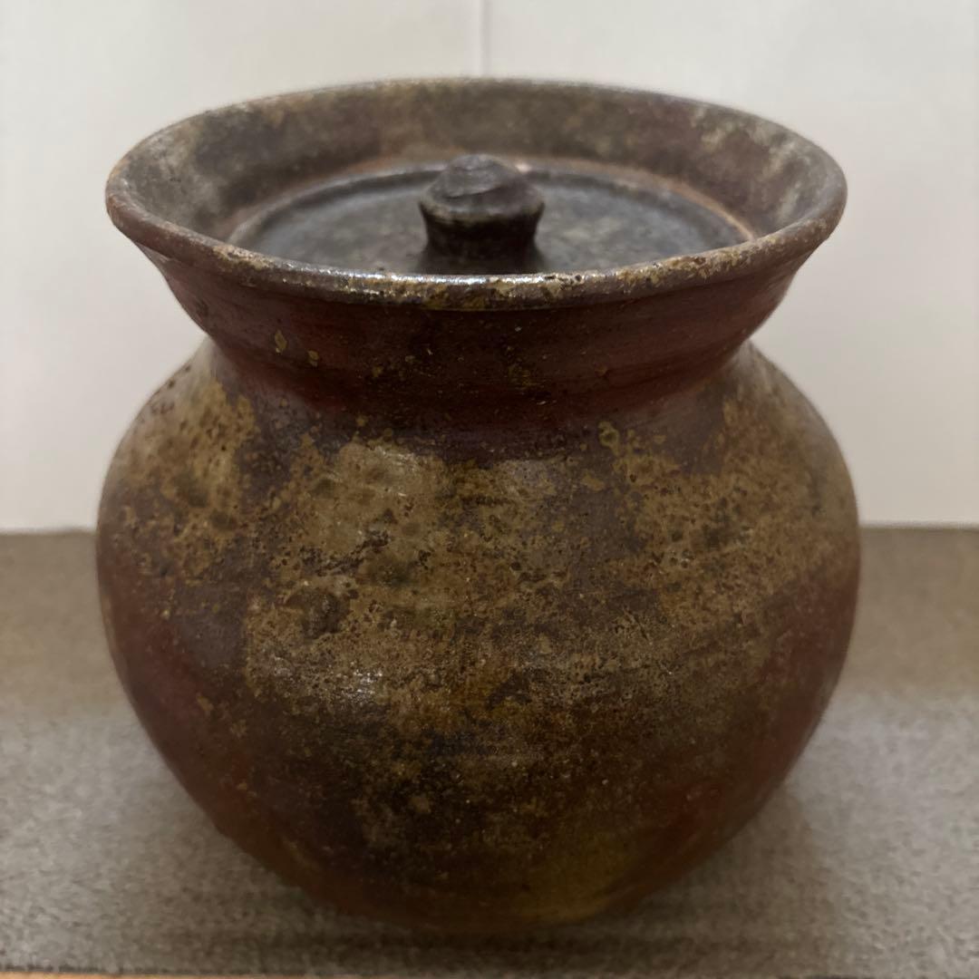 丹波焼　丹久　立坑焼　陶器製 蓋付き　水差し