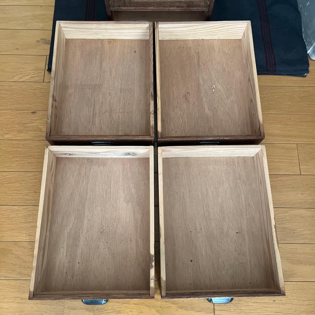 昔の古い小引き出し4段　古道具