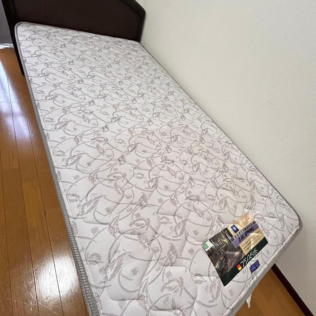 【美品✨】フランスベッド　シングル　マットレス　ベッドフレーム付き