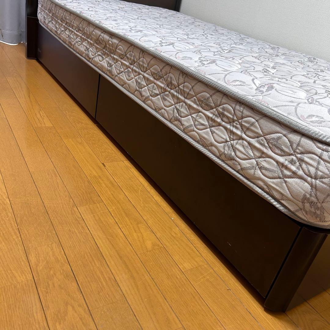 【美品✨】フランスベッド　シングル　マットレス　ベッドフレーム付き