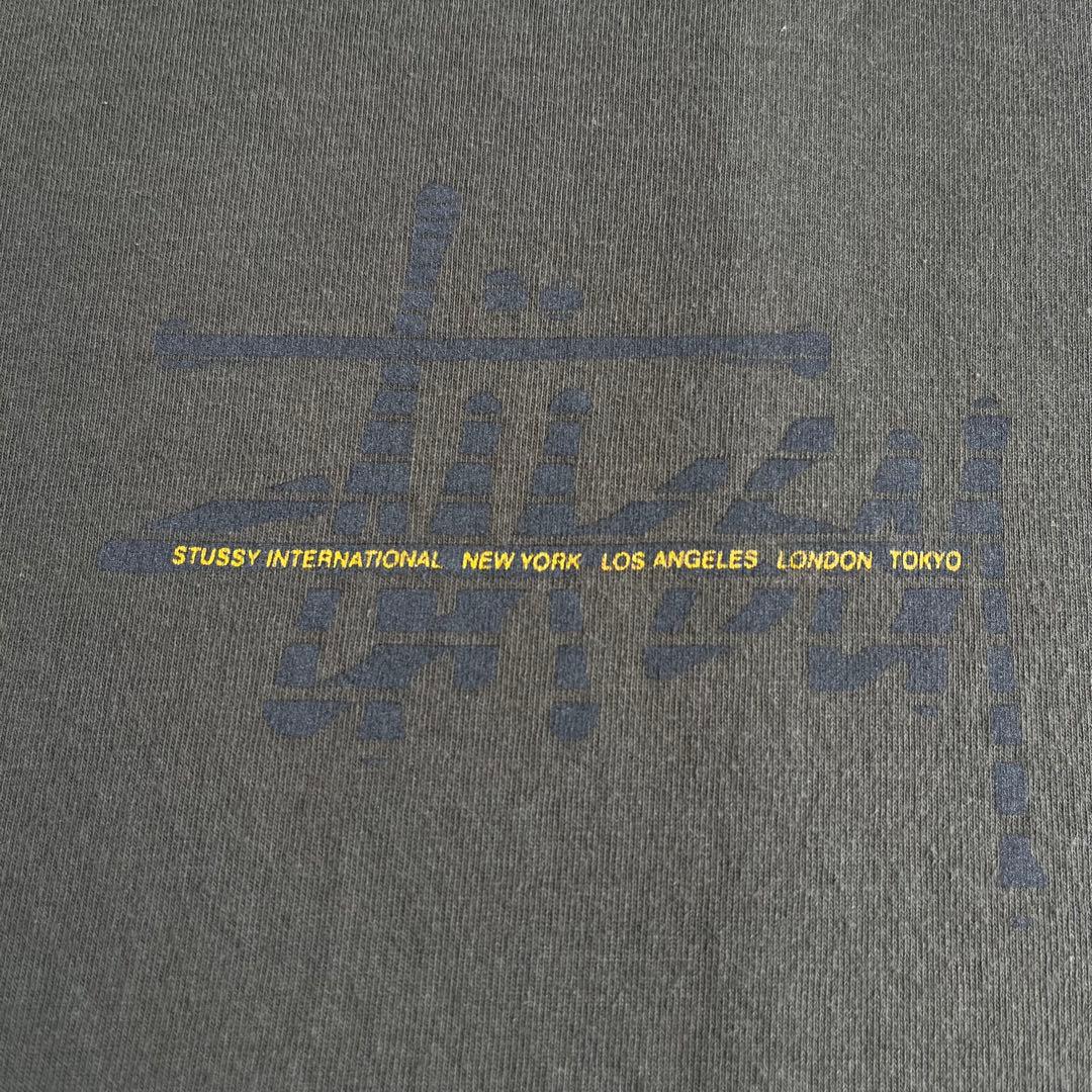 “いーさま専用” old stussy ロゴ プリント Tシャツ オリーブ M