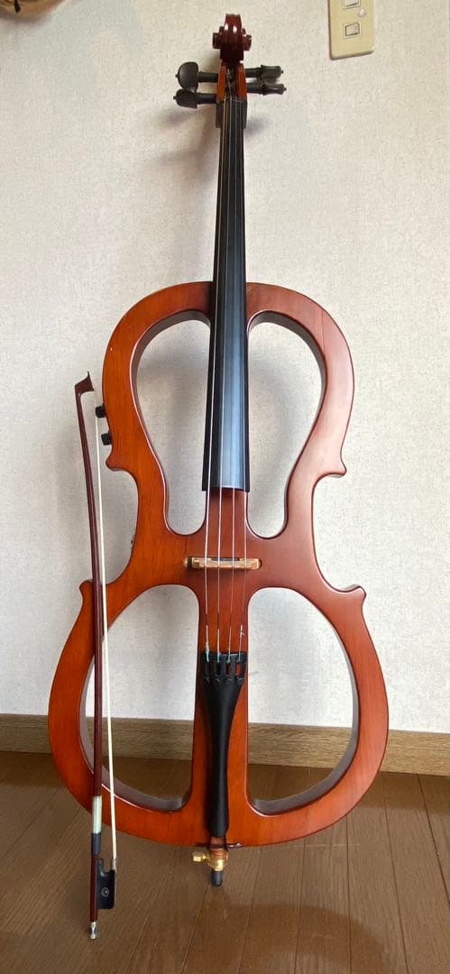 【弓・収納袋付き】エレクトリックチェロ サイレントチェロ 木製 匿名配送