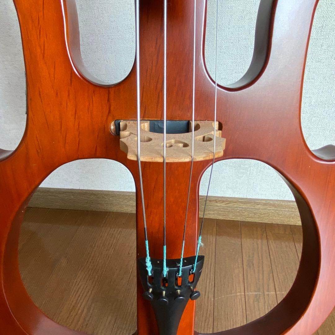 【弓・収納袋付き】エレクトリックチェロ サイレントチェロ 木製 匿名配送