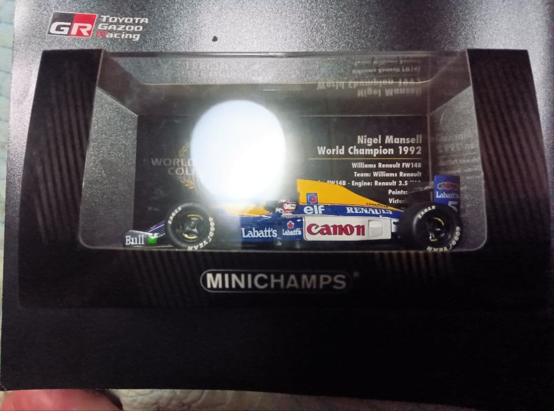 1/43 ミニチャンプス　ウイリアムズ　FW14B マンセル　チャンピオンBOX