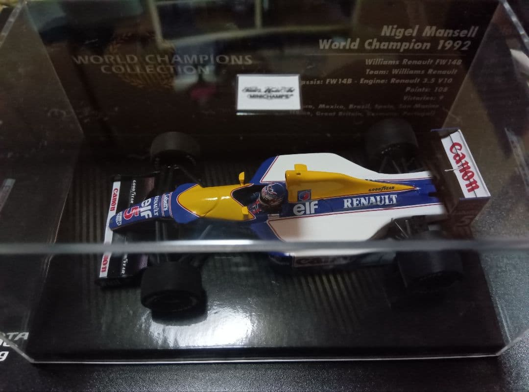 1/43 ミニチャンプス　ウイリアムズ　FW14B マンセル　チャンピオンBOX