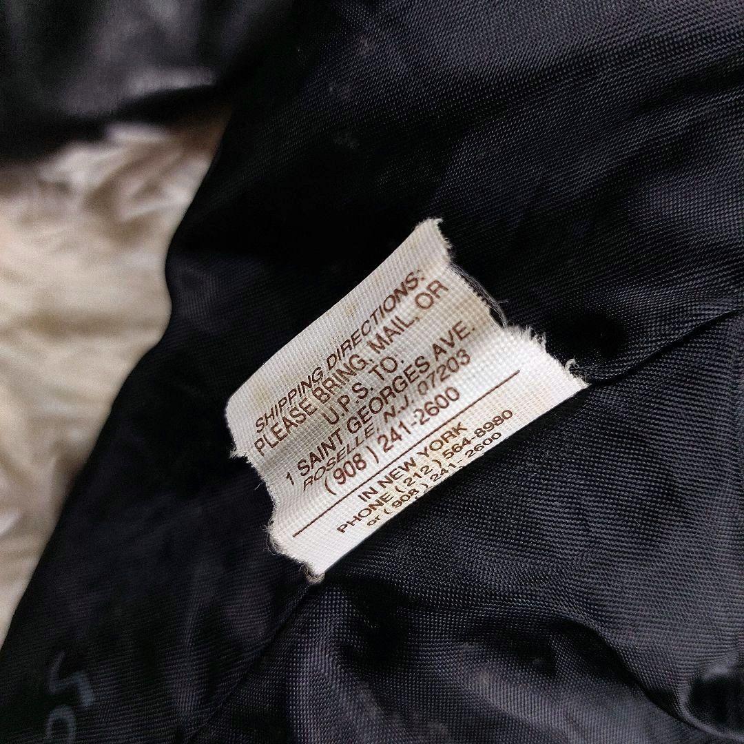 Schott USA製 襟付き ボアライナー レザーライダースジャケット 黒42
