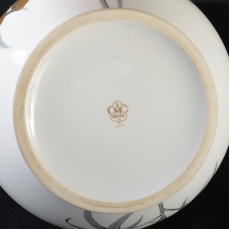 大倉陶園　OKURA　金蝕　花文　花瓶　花入　V　5816C