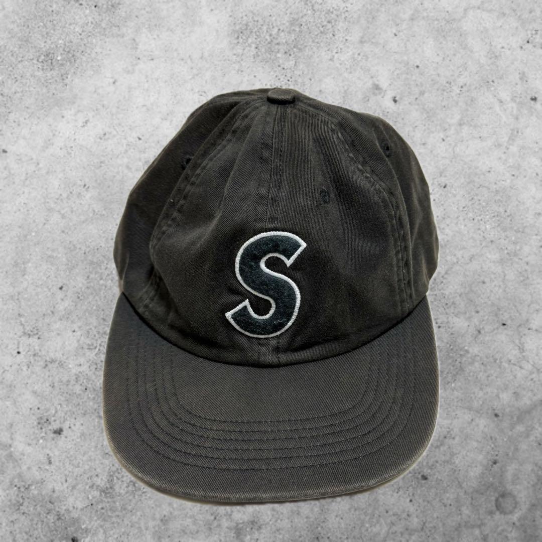 【USA製】supreme シュプリーム 帽子 キャップ ロゴ入り ブラック