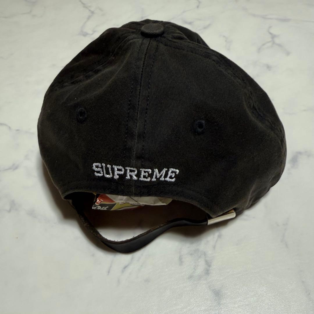 【USA製】supreme シュプリーム 帽子 キャップ ロゴ入り ブラック