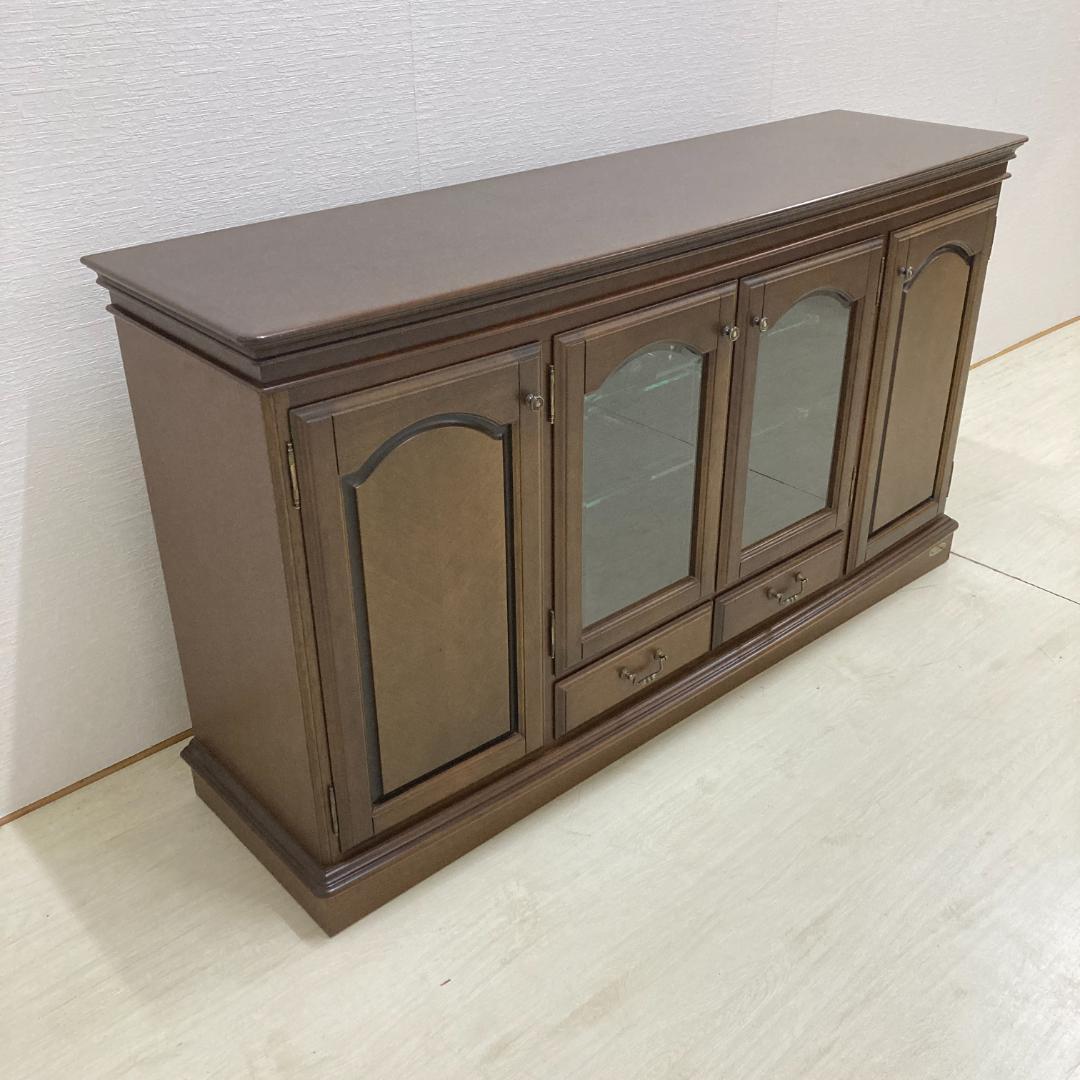 【マルニ】照明付き　サイドボード　キャビネット　飾り棚　リビングボード