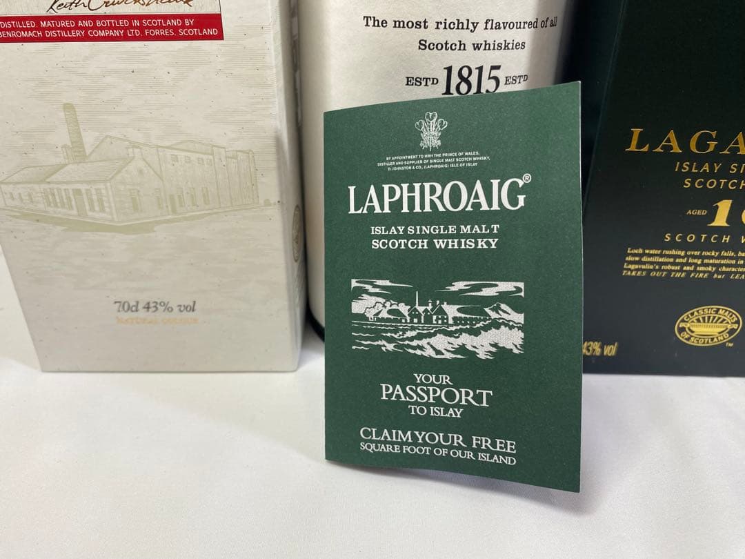 スコッチウイスキーセット ベンロマック　ラフロイグ　ラガブーリン