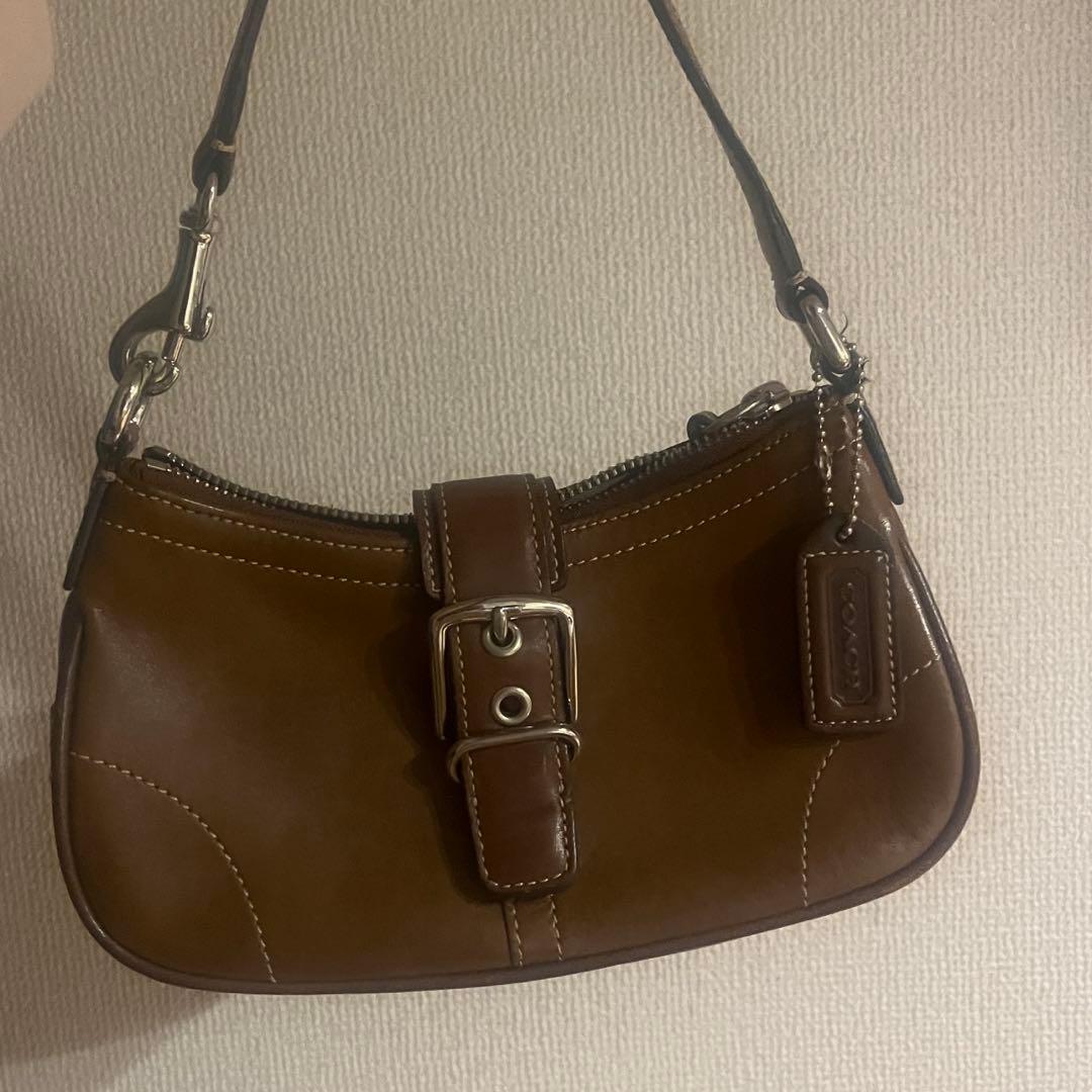 極美品 COACH ハンドバッグ ソーホー ワンショルダー レザー ブラウン