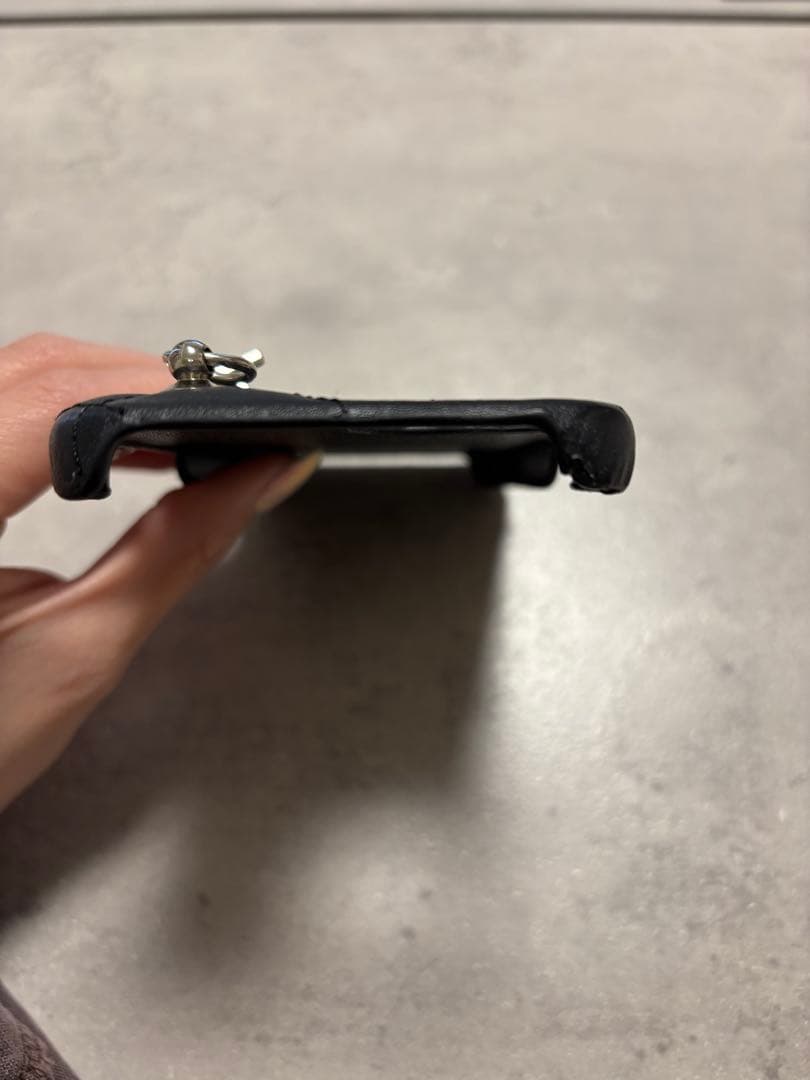 【Darich】キルティングビジューDDチャームiPhoneケース ブラック