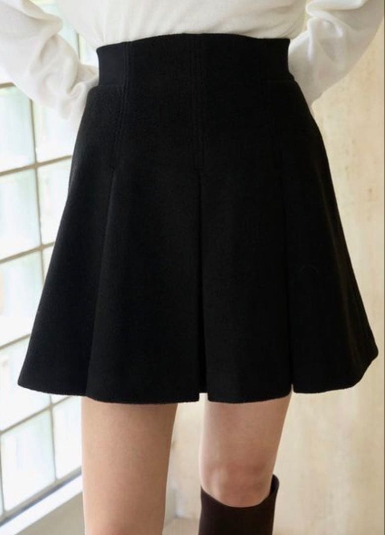 SNIDEL ウエストリブプリーツミニスカート